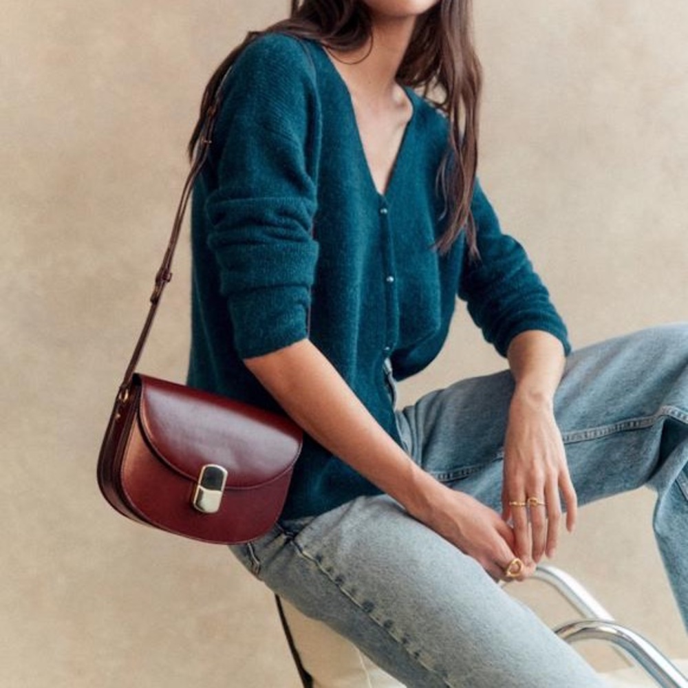 Sezane Barry Cardigan XS Blue Green